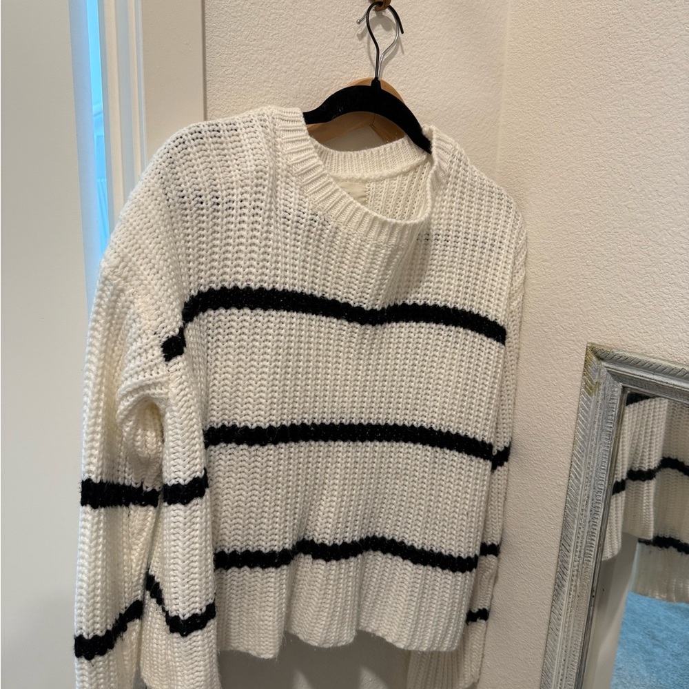 Striped Black and White Sweater